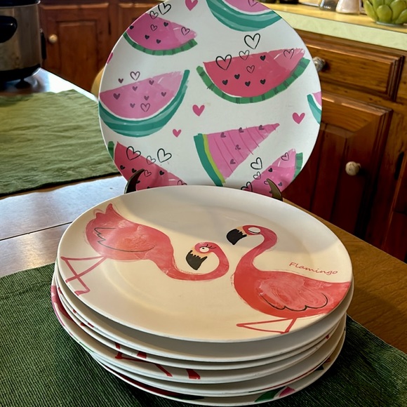 SET OF 12 and 3 Designs by Danny Seo Naturally Watermelons & Flamingos - Picture 1 of 4